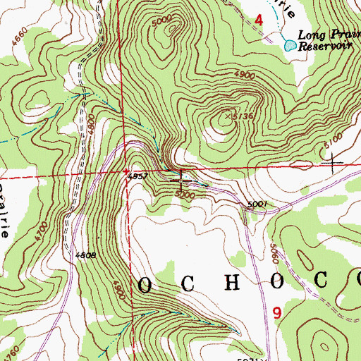 Topographic Map of Shovel Reservoir, OR