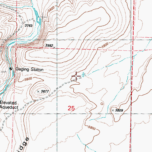 Topographic Map of Ritch-Fayne Reservoir, OR