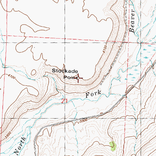 Topographic Map of Stockade Point, OR