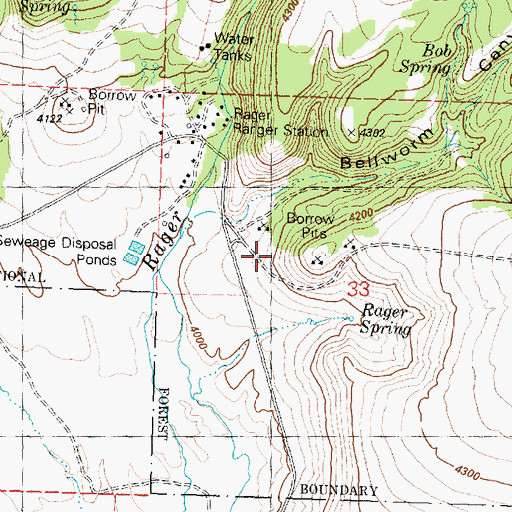 Topographic Map of Bellworm Canyon, OR