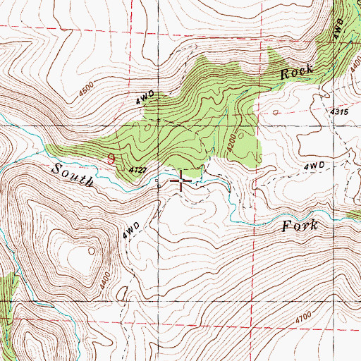 Topographic Map of Rock Creek, OR