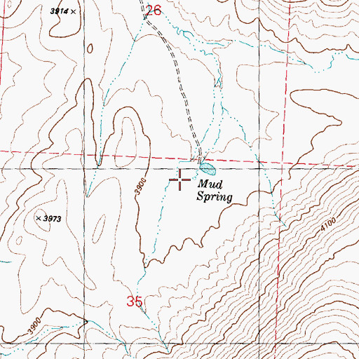 Topographic Map of Mud Spring, OR