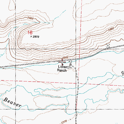 Topographic Map of Lister Ranch, OR