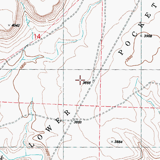 Topographic Map of Lower Pocket, OR