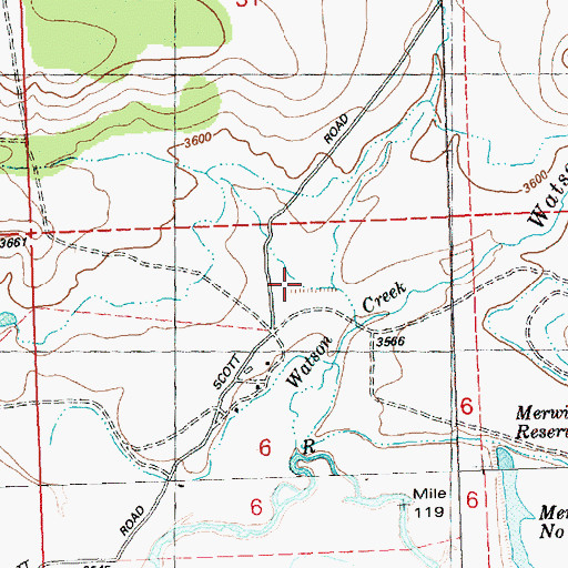 Topographic Map of Gate One Reservoir, OR