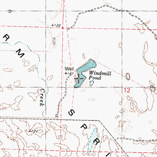 Topographic Map of Windmill Pond, OR