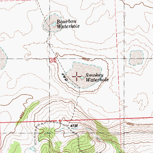 Topographic Map of Smokey Waterhole, OR