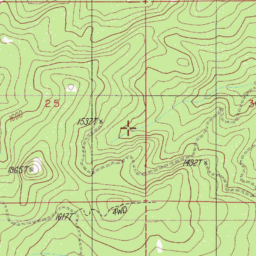 Topographic Map of Williams Lake, OR