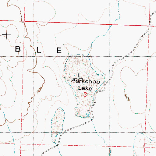 Topographic Map of Porkchop Lake, OR