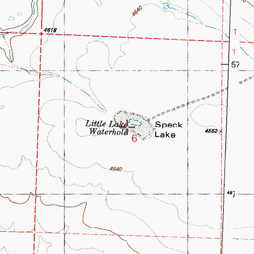 Topographic Map of Little Lake Waterhole, OR