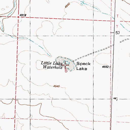 Topographic Map of Speck Lake, OR