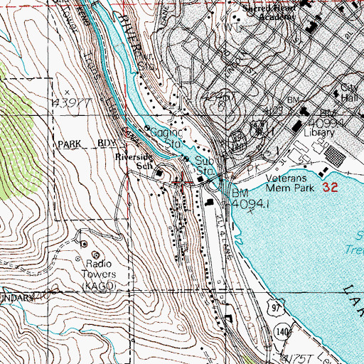 Topographic Map of Pacific Power & Light Substation, OR