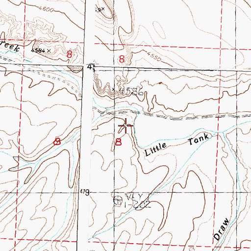 Topographic Map of Little Tank Canyon, OR
