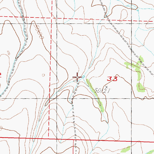 Topographic Map of Cogans Waterhole, OR