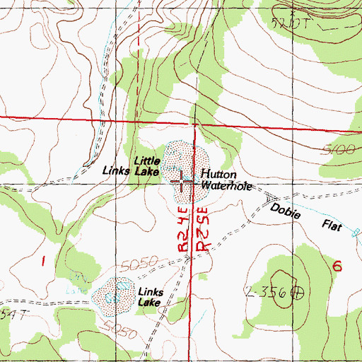 Topographic Map of Hutton Waterhole, OR