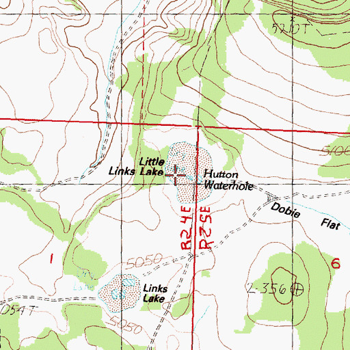 Topographic Map of Little Links Lake, OR