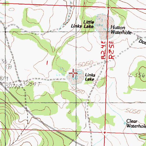 Topographic Map of Links Lake, OR