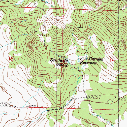 Topographic Map of Southside Spring, OR