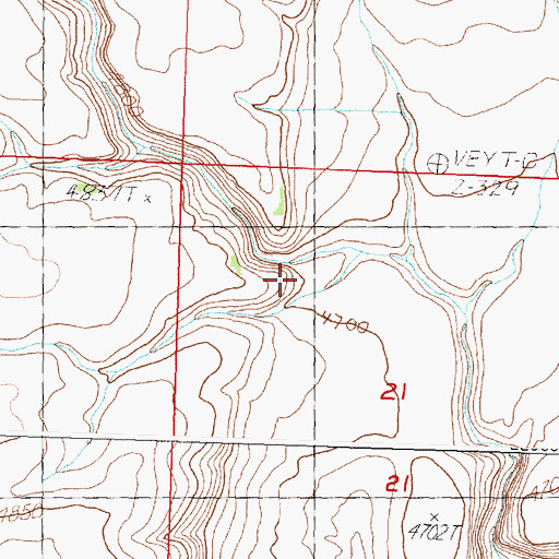 Topographic Map of Smoke Out Canyon, OR