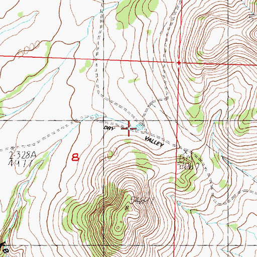 Topographic Map of Deadhorse Pass Reservoir, OR