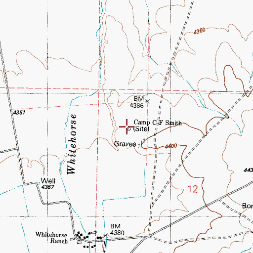 Topographic Map of Camp C F Smith (historical), OR