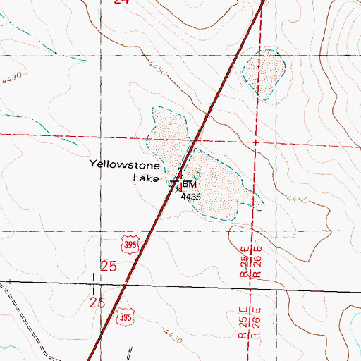 Topographic Map of Yellowstone Lake, OR