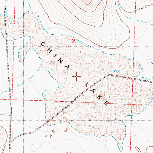 Topographic Map of China Lake, OR