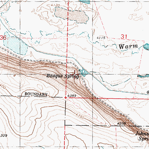 Topographic Map of Basque Spring, OR