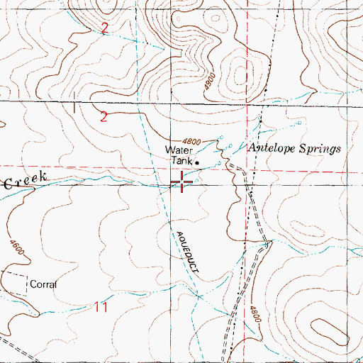 Topographic Map of Antelope Springs, OR