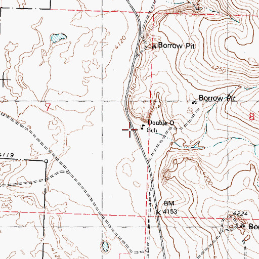 Topographic Map of Double O Elementary School, OR
