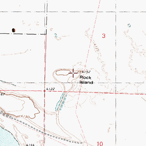 Topographic Map of Rock Island, OR