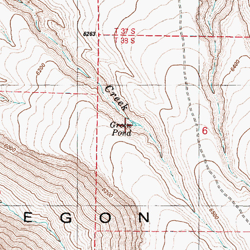 Topographic Map of Green Pond, OR
