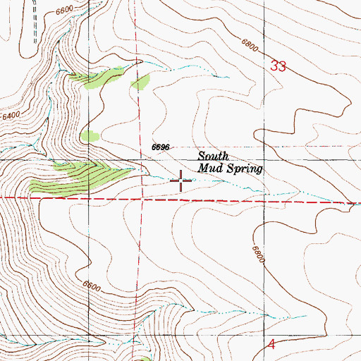 Topographic Map of South Mud Spring, OR