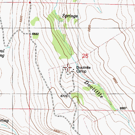 Topographic Map of Doolittle Camp, OR
