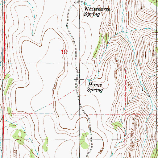 Topographic Map of Horse Spring, OR