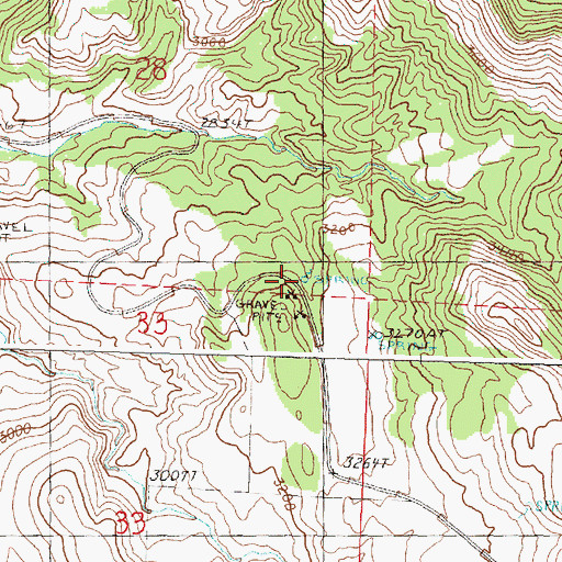Topographic Map of Schoolhouse Hill Spring, OR