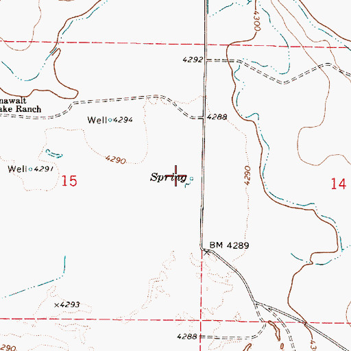Topographic Map of Meadow Spring, OR