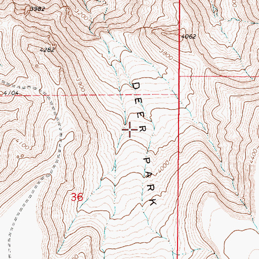 Topographic Map of Deer Park, OR