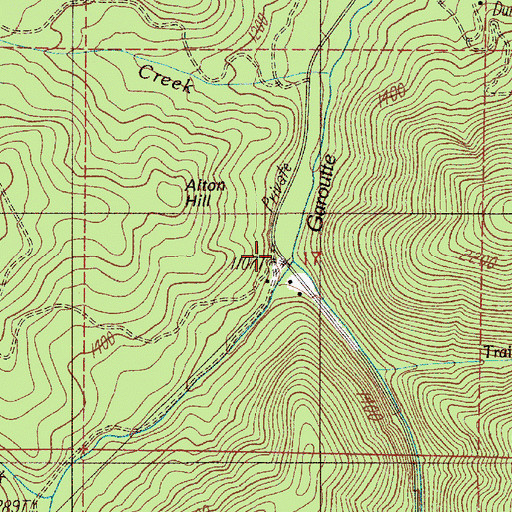 Topographic Map of Black Butte, OR