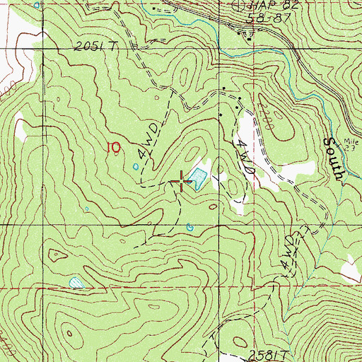 Topographic Map of Guidottie Reservoir, OR