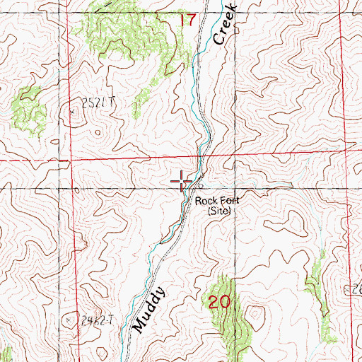 Topographic Map of Rock Fort, OR