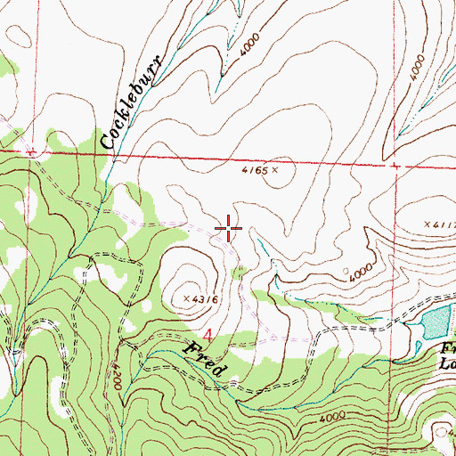 Topographic Map of Ted Glover Spring, OR