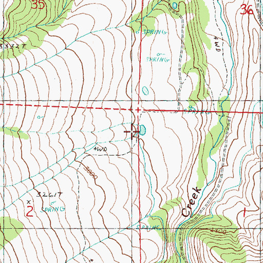 Topographic Map of Waller Reservoir Number One, OR