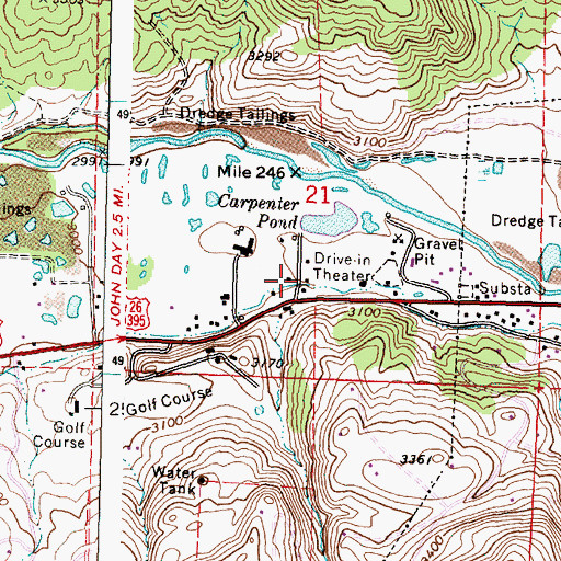 Topographic Map of Luce Ditch, OR
