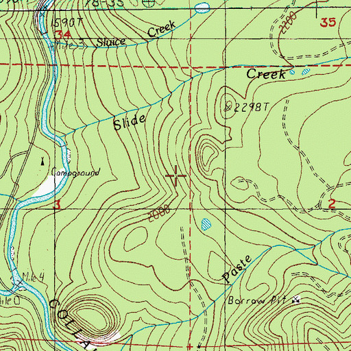 Topographic Map of Bagby Trail, OR