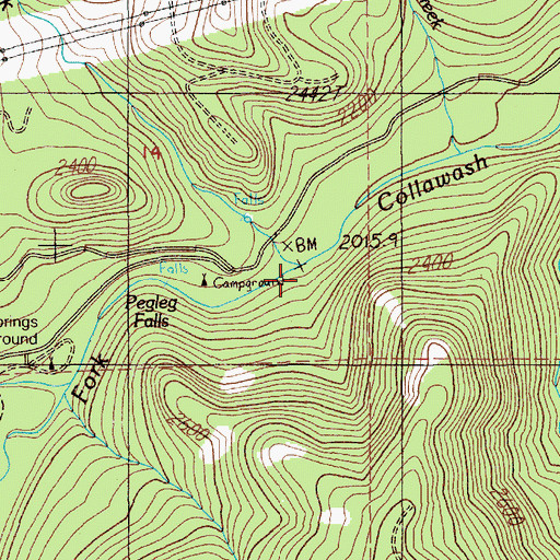Topographic Map of Blister Creek, OR