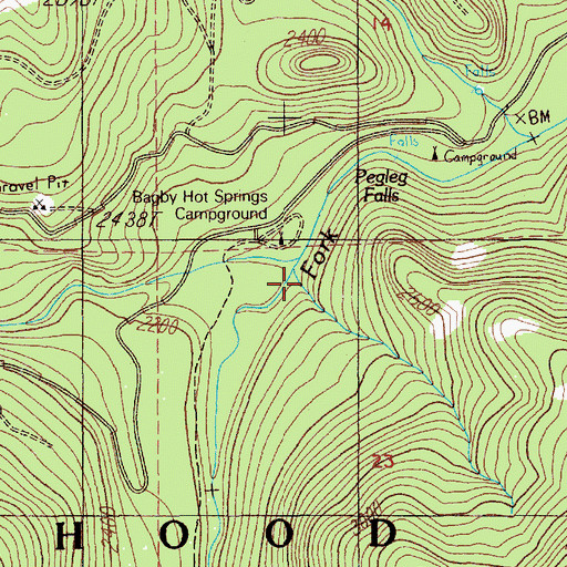 Topographic Map of Nohorn Creek, OR