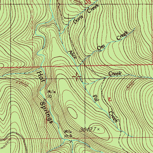 Topographic Map of Pal Creek, OR