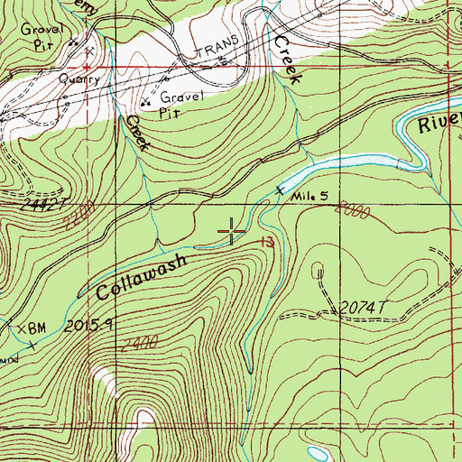 Topographic Map of Pansy Creek, OR
