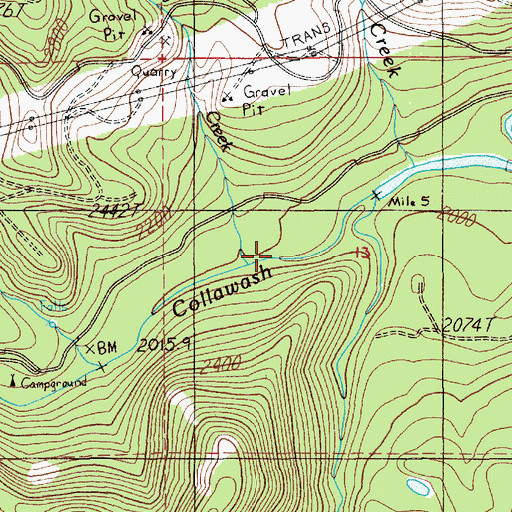 Topographic Map of Perry Creek, OR